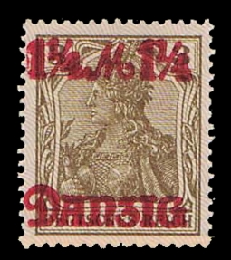 Danzig 26c Violet Burelage Points Down