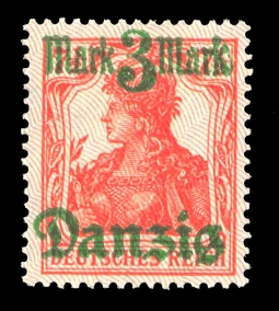 Danzig 28c Violet Burelage Points Down