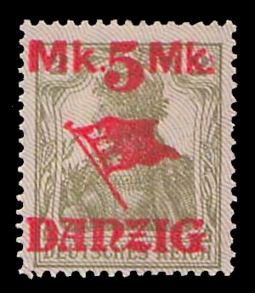 Danzig 29c Violet Burelage Points Down