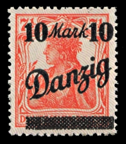 Danzig 30c Violet Burelage Points Down