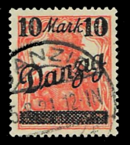 Danzig 30j 10-Mark Burelage Omitted