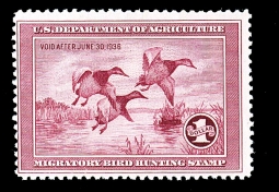 "RW2, NH Canvasbacks Duck Stamp"