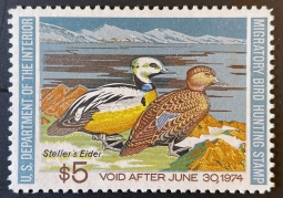 "RW40, FVF NH Steller's Elders, Duck Stamp"