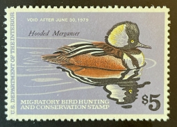 "RW45, VF NH Hooded Merganser, Duck Stamp"