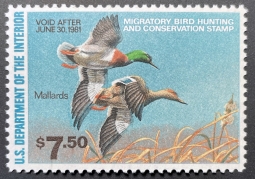 "RW47, VF NH Mallards, Duck Stamp"