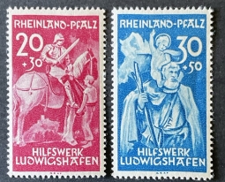 1949 French Zone Rhinland Pfalz Ludwigshafen Explosion Aid 6NB1-2