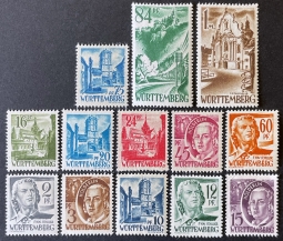 1945 Allied Military Government   French Zone Wurttemberg 8N1-13