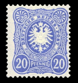 GE 40 Var.  1880 20pf. Light Ultramarine