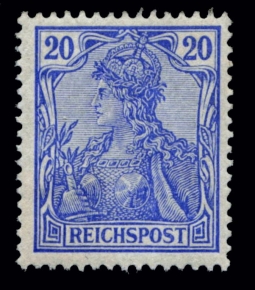 GE 56 1900  Blue 20 pf.. Germania