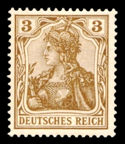GE 66b 1902 3 pf.  Germania Color variety