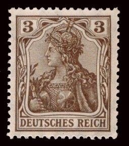 GE 81, 3-pf. Germania, Watermarked