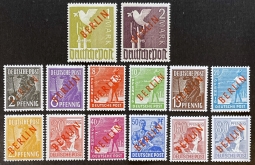 Berlin 9N21-34 Overprint Set