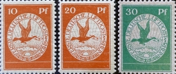GE 1912 Semi-Official Airmail Set, MI. I-III
