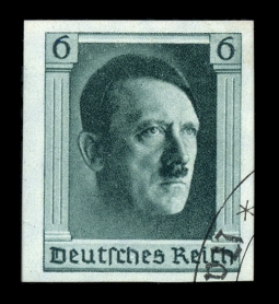 B103a Imperforate Hitler Birthday Sheet Single
