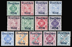 Wurttember O59-63, O176-183 O/P Deutsches Reich