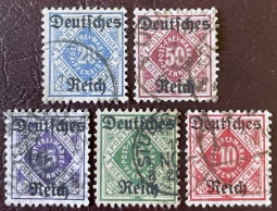 Wurttember O59-63, O176-183 O/P Deutsches Reich