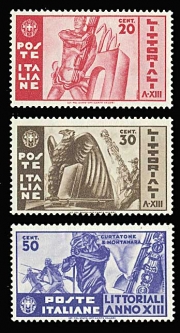 Italy MC1-5 Italian Military Air Mail Stamps