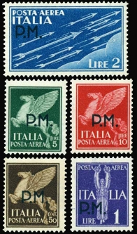 Italy MC1-5 Italian Military Air Mail Stamps