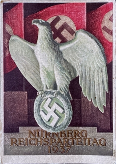 1937 Nazi Party Congress Emblem PPC