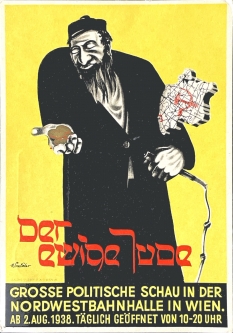 Der Ewige Jew Propaganda Card For Vienna Exhibiion