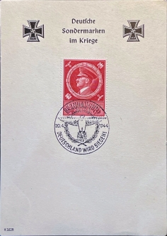 GE B271u Hitler Birthday 1944, with "Braunau" B-day cancel on special card!