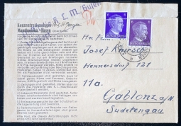 1942 Formula Lettersheet From KZ Mauthausen in Austria