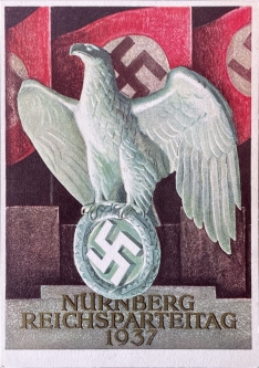 1937 Nazi Party Congress Emblem PPC