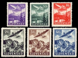 Slovakia C1-6, 1939 Airmail Issue