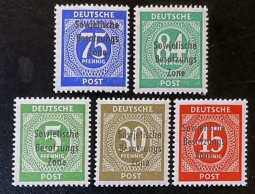 10N17-21 Soviet Occupation Overprinted Numerals