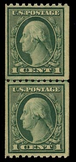 US 486 One-cent Washington Coil Line Pair