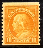 US 497  1916 10¢ Washington Coil