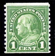 US 597 One-cent Franklin Coil