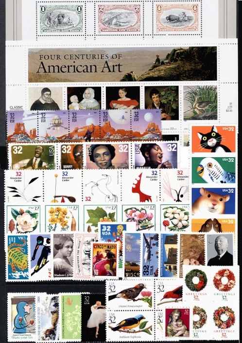 切手98 1998 US Commemorative Stamp Year Set; 3179-81, 3192-3252: Allstamp.net