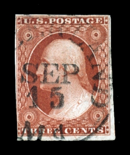 US 10A 3-cent Washington  Orange Brown