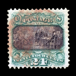 US 120 24 Cent Signing of the Declaration of Independence Red CXL!