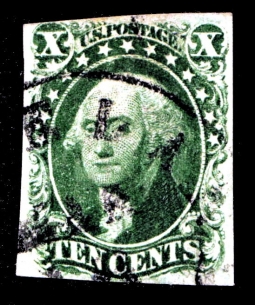 US 15 1855 10 Cent Washington Ty. III