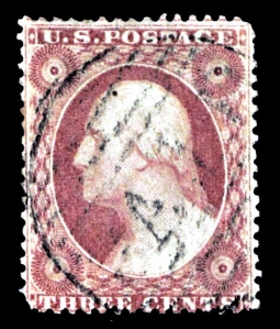 US 25 1857 Three-cent Washington