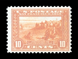 US 400A 10-Cent Orange.  Discovery of San Francisco Bay