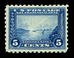 US 403 Five-Cent Golden Gate Perf. 10