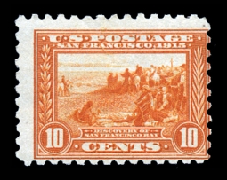 US 404 10-Cent Orange.  Discovery of San Francisco Bay, Perf. 10