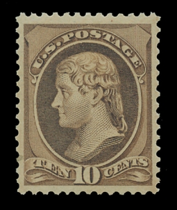 US 209 1882 10-Cent Jefferson