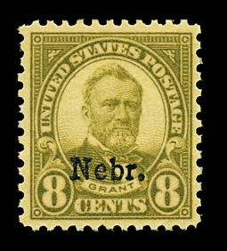 US 677  Eight-cent Grant, Ovpt: Nebr.