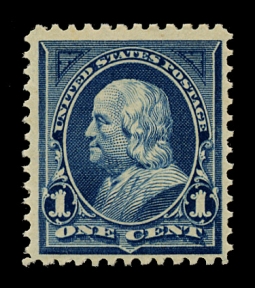 US 264  1895 1 Cent Franklin, Watermarked
