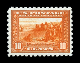 US 404 10-Cent Orange.  Discovery of San Francisco Bay, Perf. 10