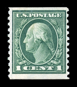 US 443 1914 One-cent Washington Perf. 10