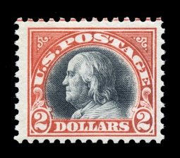 US 523 $2 Orange and Black Franklin