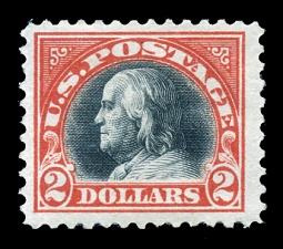 US 523 $2 Orange and Black Franklin