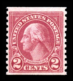 US 599A  1929 Two-cent Washington Type II Horizontal Coil