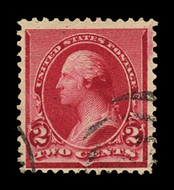 US 220a Two-Cent Carmine.  Cap on Left Two