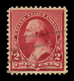 US 220a Two-Cent Carmine.  Cap on Left Two